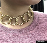 Gold Plated Intersection Choker SKU6917