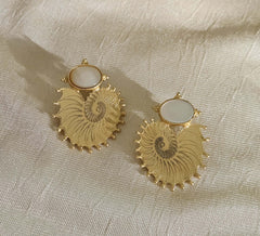 18k Gold Plated Gemstone Earring