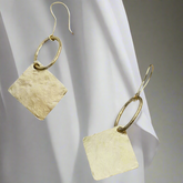 Gold plated Handmade Statement Ear Wire Earring SKU6129