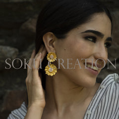 Flower Design of Gemstone Jewelry Set