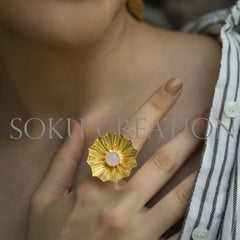 Flower Design of Gemstone Jewelry Set