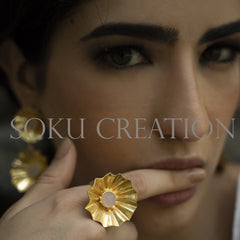 Flower Design of Gemstone Jewelry Set