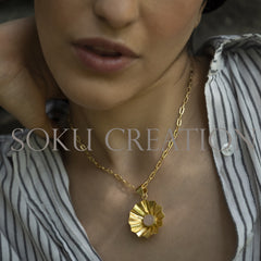 Flower Design of Gemstone Jewelry Set