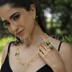 Unique Gold plated Designer Jewelry Set