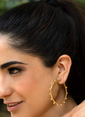 Gold plated Designer Hoops Earring