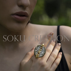 Gold plated Designer Textured Jewelry Set