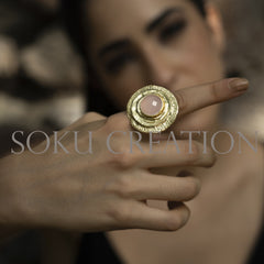 Gold Plated Pendant Necklace Earring and Ring SKU7348