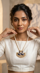 Blue Peacock Necklace