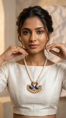 Blue Peacock Necklace
