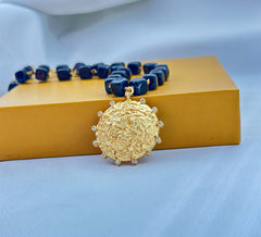 18K Gold Plated Gemstone Pendant Chain Necklace