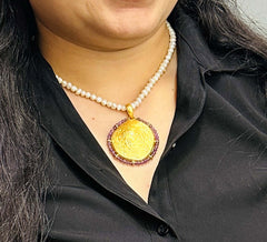 18K Gold Plated Pendant Pear Necklace