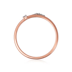 92.5 Sterling Silver gold plated zirconia ring