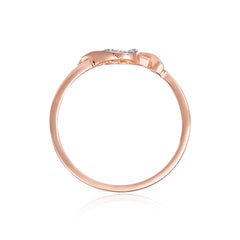 92.5 Sterling Silver gold plated zirconia ring