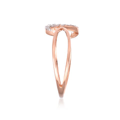 92.5 Sterling Silver gold plated zirconia ring