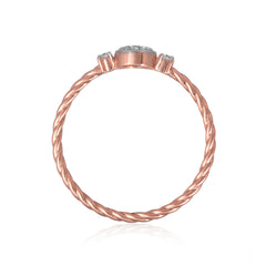92.5 Sterling Silver gold plated zirconia ring