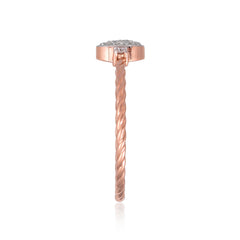 92.5 Sterling Silver gold plated zirconia ring