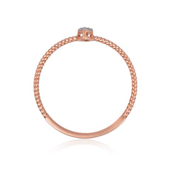 92.5 Sterling Silver gold plated zirconia ring