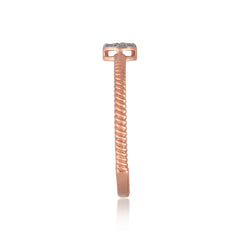 92.5 Sterling Silver gold plated zirconia ring