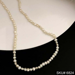 Tiny Fresh Water seed pearl beads Handmade Necklace SKU6824