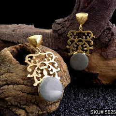 Gold plated Drop & Dangle Gemstone Earring SKU5625