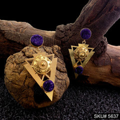 Gold plated Statement Drop & Dangle Earring SKU5637