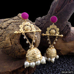 Gold plated Designer Jhumki Drop & Dangle Earring SKU5673