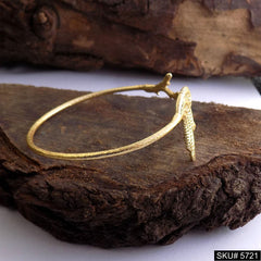 Gold Plated Leaves Unique Designer Cuff SKU5721
