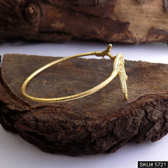 Gold Plated Leaves Unique Designer Cuff SKU5721