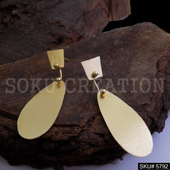 Gold plated Handmade Statement Drop and Dangle Earring SKU5792