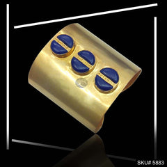 Lapis Geometric Cuff Bangle SKU5883