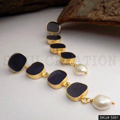 Gold plated Designer Long Drop and Dangle Earring SKU5891