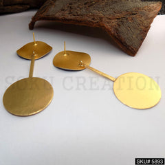Gold plated Long Stud Style Different Design of Earring SKU5893