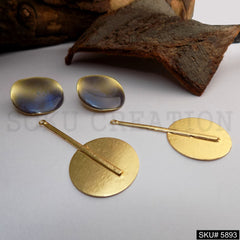 Gold plated Long Stud Style Different Design of Earring SKU5893