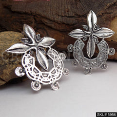 Silver plated Designer Big Stud Earring SKU5956