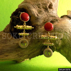 Gold plated Designer Handmade Drop and Dangle Earring SKU5978