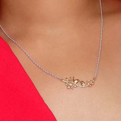 Gold Plated Chain Necklace with Birds in Chain Necklace SKU6014
