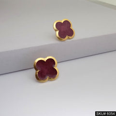 Gold plated Statement Design Flower Style Stud Earring SKU6054