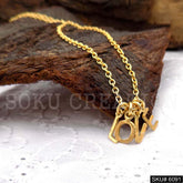 Gold Plated Personalized Letters Charm With Chain SKU6091
