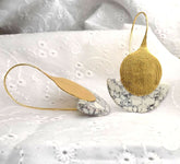Gold plated Designer Unique Big Ear Wire Earring SKU6095