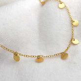 Gold Plated Chain With Unique Statement Rounded Charms Necklace SKU6391