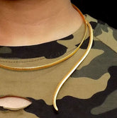 Gold Plated Unique Snake Vintage Collar Necklace SKU6458