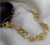 18K Gold Plated Texture Link Chain