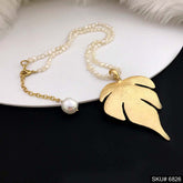 Leaf With Pearl Necklace SKU6826