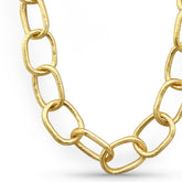 A Thick Broad Chain Choker in Gold Plated SKU7029