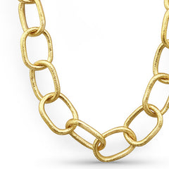 A Thick Broad Chain Choker in Gold Plated SKU7029