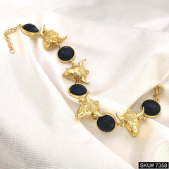 18K Gold Plated Gemstone Bracelet