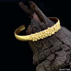 Gold Plated Statement Designer Doted Cuff SKU7466