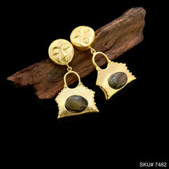 Goddess Face Drop Earring