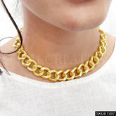 Gold plated Handmade Bold Chain Necklace SKU7497
