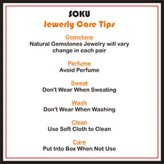 Rose Gold plated Designer Protective Evil Eye Ear Wire Earrings SKU6676